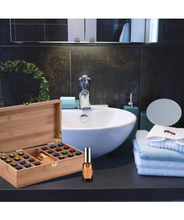 Beunyow Portable Bamboo Aromatherapy Gift Box - 25 Holes Essential Oils Storage Case for Nail Polish Fragrance Oils & Lipstick - Buy Online on GoSupps.com