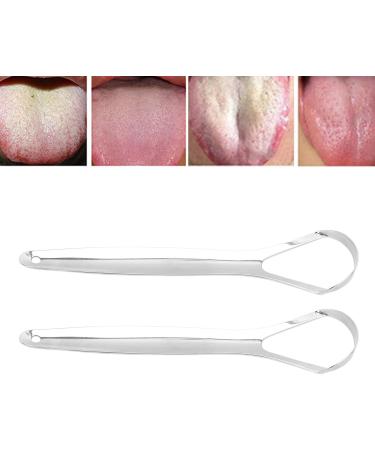 Stainless Steel Tongue Scrapers - Durable Oral Care Set for Fresh Breath | 2 Portable & Reusable Pieces (40 cm Diameter) - Buy Online on GoSupps.com