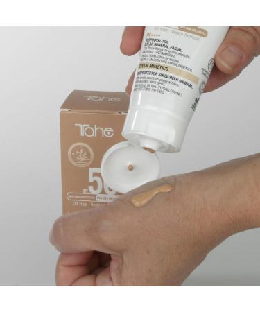  Tahe Tahe Mineral sun protection for face with mimetic colour 0% chemical filters and preservatives SPF 50+ 50 ml - Buy Online on GoSupps.com