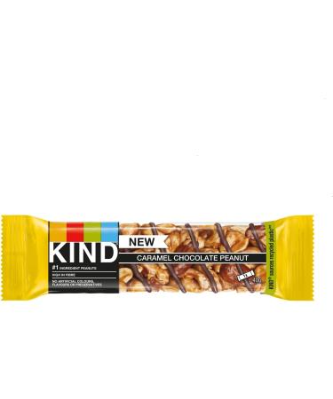 KIND Bars Gluten Free Snack Bars Caramel Chocolate Peanut High Fibre No Artificial Colours Flavours or Preservatives Multipack 12 x 40g - Buy Online on GoSupps.com
