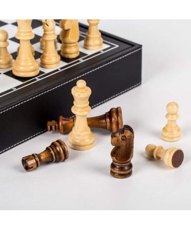 Chess Board Chess Queen-Size high-Grade Solid Wood Children's Adult Beginner Competition Special Black and White checkerboar(Puzzle Entertainment Family) - Buy Online on GoSupps.com