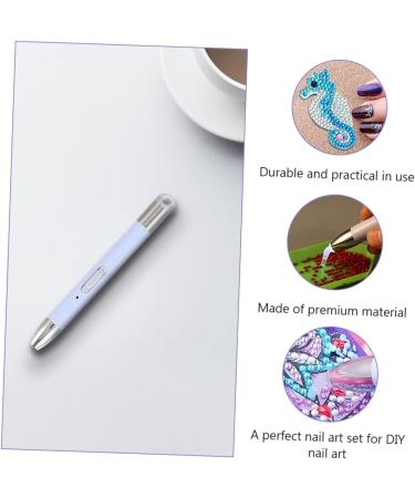 1 Box Nail Art Glow Drill Pen Embroidery Tools De Cristal para Electric Manicure Set Diamond Embroidery Pen Wax Pen Light up Pen Nail Art Tools Manicure Art Pen Purple 12.5x1.5cm - Buy Online on GoSupps.com