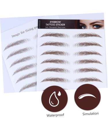 Beavorty 12 Pcs Eyebrow Stickers Temporary Eyebrow Tattoos Artificial Eyebrow Make up 4d Transfer Stickers - Buy Online on GoSupps.com
