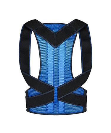 Back Posture Corrector For Women And Men Upgraded Posture Brace With 2 Supportive Bars And Comfy Underarm Pads Pain Relief Lumbar Support Shoulder Corrector (Color : Blue Size : 2XL)