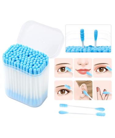 Lunamoon 100 Microburtens & 100 Cotton Swabs + 50 Mascara & 50 Lip Gloss Brushes - Blue Eyelash Extensions Set | International Shipping Available - Buy Online on GoSupps.com