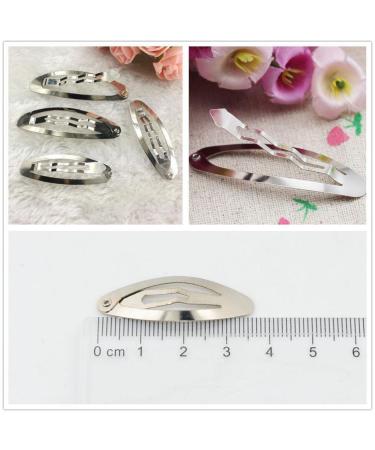 Buy Chiwanji 50 Pieces Oval Bendy Snap Hair Clips - Silver Hairpins for DIY Hairstyles 3.7 cm - International Shipping Available - Buy Online on GoSupps.com