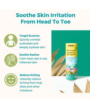 EmBeba Soothing Skin Balm Cream for Baby and Kids - Fast Acting Rash Relief, All Natural, Sensitive Skin Care - 1 Pack - Buy Online on GoSupps.com