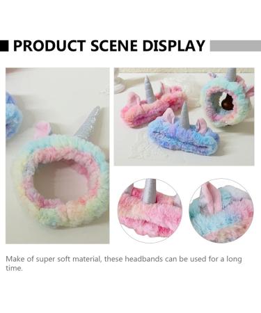 Milist Unicorn Washing Strap - Soft Coral Fleece Spa & Skincare Headbands (3 Pack) for Makeup Shower & Bathing - Buy Online on GoSupps.com
