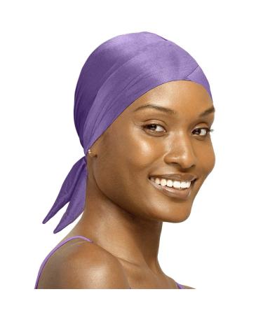 Stay On Satin Tie Up Wrap (Lilac)