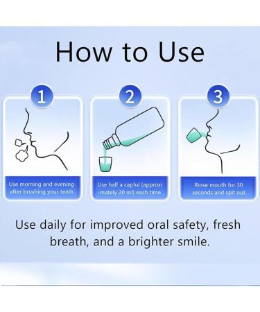 Adult Mouth Rinse | 237 ml Natural Whitening Deep Cleansing Mouth Rinse for Lasting Freshness | For Daily Adult Care Travel and Gum Prevention - Buy Online on GoSupps.com