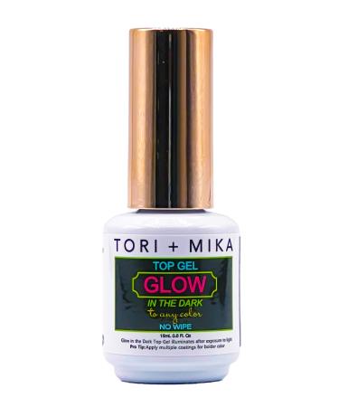 Tori + Mika Gel Polish Soak Off No Wipe 0.5oz Nail Polish LED/UV Lamp Cure Great work on Natural and Fake Acrylic Nails Fun Home Salon Professional Nail Art DIY Haloween (Glow in the Dark)