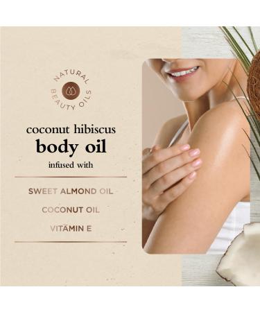 Oliology Coconut Hibiscus Body Oil Hydrating & Nourishing Formula with Coconut Oil Sweet Almond Oil & Vitamin E | Lightweight & Fast-Absorbing | 6 (Fl Oz) - Buy Online on GoSupps.com