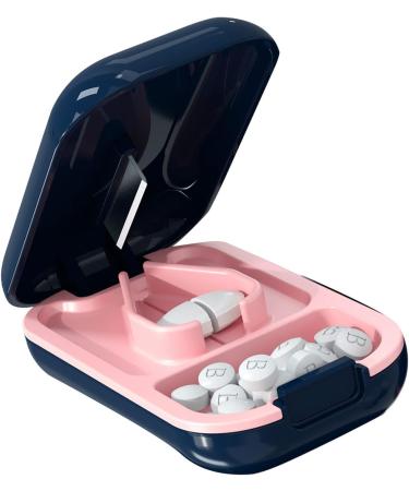 Portable Medicine Cutter Box - Efficient Pill Storage for 10-15 Pills | Metal Blade Food Grade PC Hygienic Design - Buy Online on GoSupps.com