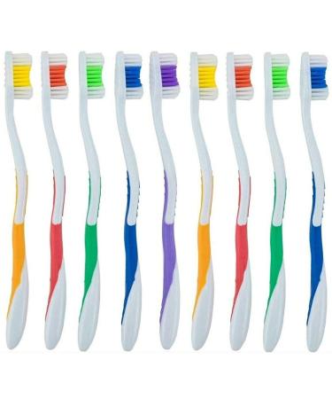 Manual toothbrush 8-pack multipack soft long handle family toothbrush manual toothbrush ideal for children adults and travel toothbrush daily dental care