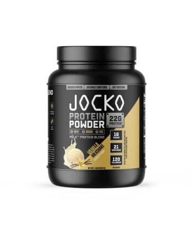 Jocko-M lk Protein Powder 21 Servings - Grass-Fed Whey Micellar Casein Egg Protein Blend with Digestive Enzymes Probiotics Sugar-Free Soy-Free Gluten-Free (1.48 lbs M lk-Vanilla) M lk-Vanilla 1.48 Pound (Pack of 1)