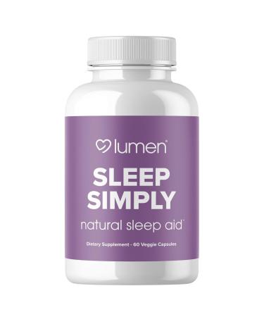 Lumen Naturals Sleep Aid for Adults Herbal Supplement with Melatonin Valerian Root Magnesium Deep Sleep Support to Promote Calm Deep Sleeping for Better Rest - 60 Capsules 60 Count (Pack of 1)