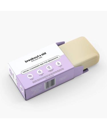 Breakoutaid - Vegan facial cleansing bar for breakouts - With Salicylic acid and Hyaluronic acid - 100gr 3.5 oz | Eco-friendly face cleansing bar for all skin types  - Buy Online on GoSupps.com