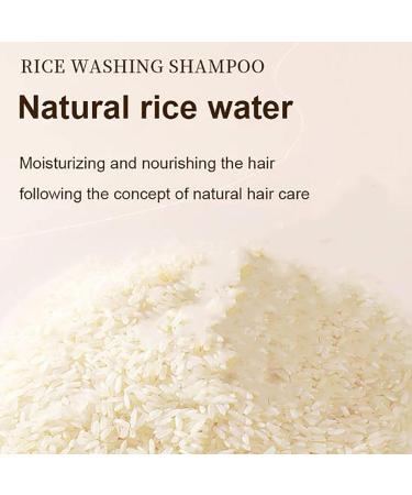 Rice Water Nourishing Softening Shampoo Rice Cleansing Shampoo Rice Water Moisturizing Hair Care Shampoo Rice Anti Hair Loss Shampoo for Men and Women - Buy Online on GoSupps.com
