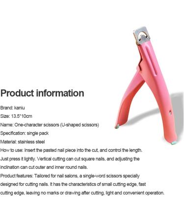 SJLS Pink U-Shaped False Tip Fine-Tuning Manicure Knife Tool Stainless Steel Acrylic Uv Gel False (Color : As Shown) - Buy Online on GoSupps.com