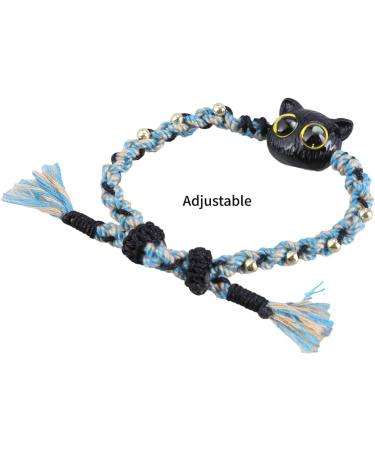 Oralgo Colorful Woven Cat Shape Bracelet - Trendy Stackable Hand Chain Jewelry for Couples | Halloween Accessory - Buy Online on GoSupps.com