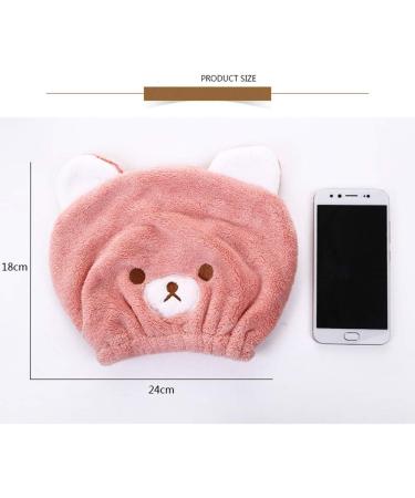 Abcsea Children's Turban Hair Dryer Towels - Fast Drying Microfiber Head Wraps in Pink & Khaki | Ideal for Quick Hair Drying - Buy Online on GoSupps.com