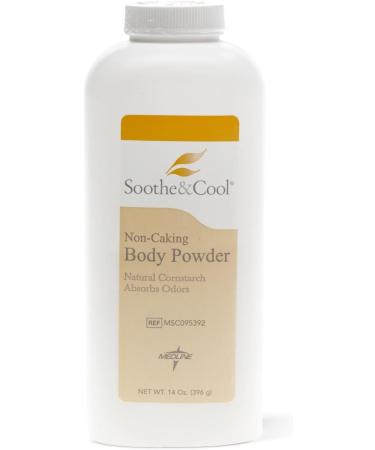 Medline Soothe & Cool Cornstarch Body Powder 14oz - Calming Relief for Skin Irritation - Buy Online on GoSupps.com