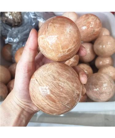 Natural Crystal Rough Home Natural Crystal Stone Peach Moonstone Polished Yellow Moonstone Crystal Ball ERBDRGAZ (Size : 9-10cm) - Buy Online on GoSupps.com