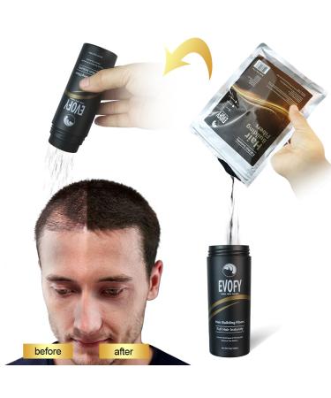 Refill Fiber for Thinning Hair - Natural Hair Building Fibers for Men & Women (Black) - Instantly Thicker Hair in 30 Sec - 100g - Buy Online on GoSupps.com