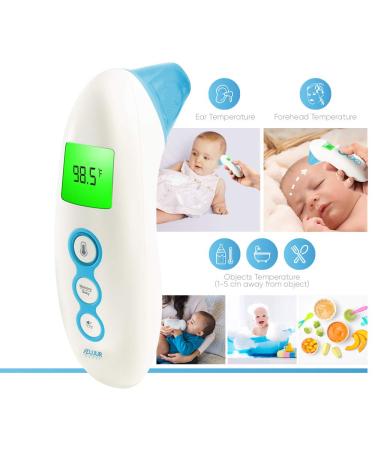 AZUJUR Infrared Forehead & Ear Thermometer - Accurate Digital Fever Thermometer for Adults & Kids - Buy Online on GoSupps.com
