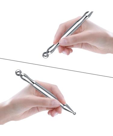 NO BRAND Acupuncture Massage Pen - Double-Sided Stainless Steel Meridian Acupressure Tool (15cm) - Buy Online on GoSupps.com