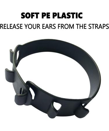 Greenf Face Mask Strap Extender Adjustable 10+2 Pcs - Black for Adults and Kids - Buy Online on GoSupps.com