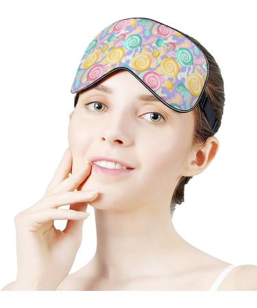 Bright Colored Lollipop Sleep Mask for Women | Adjustable Eye Shades with Elastic Strap - Buy Online on GoSupps.com