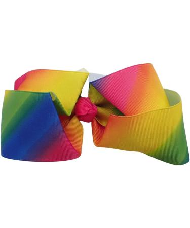 Topkids Accessories Hair Bows Stylish Fashion Special Designs Alligator Beak Hair Clips Cute Bow Party Hair Accessories Girls Children's Women's Ladies Wedding (Jojo Style Rainbow Ribbon 15cm) - Buy Online on GoSupps.com
