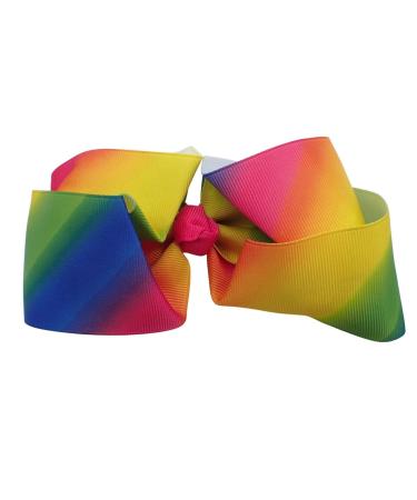 Topkids Accessories Hair Bows Stylish Fashion Special Designs Alligator Beak Hair Clips Cute Bow Party Hair Accessories Girls Children's Women's Ladies Wedding (Jojo Style Rainbow Ribbon 15cm)