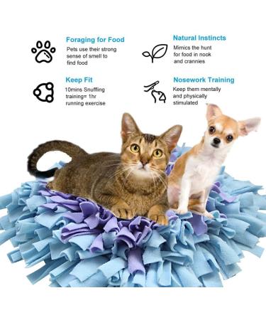 Ieuumler Sniffing Carpet for Dogs & Cats - Smell Training Mat (45x45cm Blue & Purple) - International Shipping Available - Buy Online on GoSupps.com