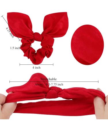 ACO-UINT 12 Pack Red Bunny Ear Satin Scrunchies for Thick Hair - Hair Accessories for Girls - Buy Online on GoSupps.com