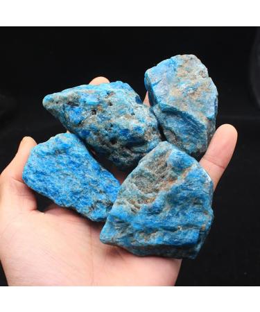 EWYOTUAL natural luster 200g Natural Large Size Raw Blue Apatite Rough and Gem s