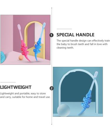 Minkissy 8pc Cartoon Animal Toothbrush Set - Sensitive Baby Toothbrushes for Kids | Wooden & PBT Small Head Oral Care Toys - Buy Online on GoSupps.com