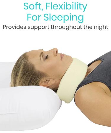 Morsa UK Foam Cervical Collar - Soft Neck Support for Pain Relief - Medical Grade Disc Hernia Osteoarthritis Brace - White (M) - Sleep Friendly - Buy Online on GoSupps.com