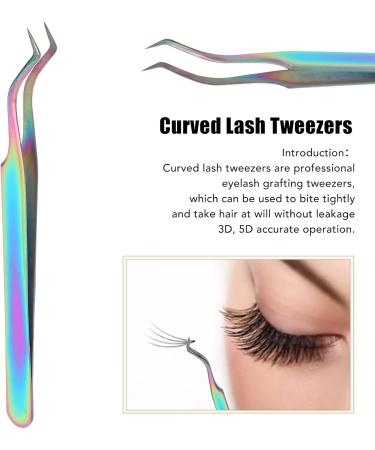 Professional Stainless Steel Eyelash Extension Tweezers for DIY Nail Art - Precision Tools for Eyelash Transplant - Buy Online on GoSupps.com
