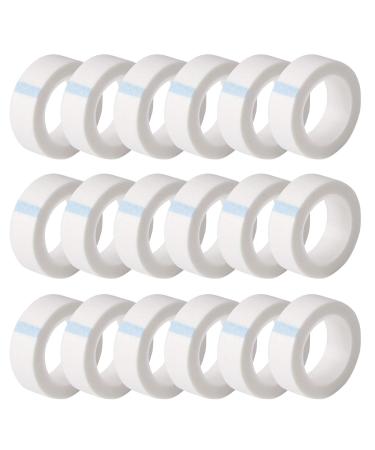 UPINS 24 Rolls White Eyelash Tape  Adhesive Fabric Lash Tapes for Eyelash Extension Supply