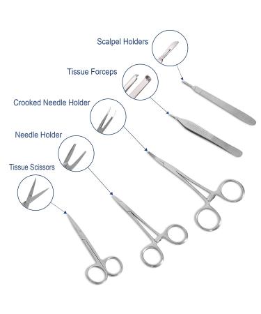 Spectabilis Suture Practice Kit for Medical & Vet Students - Large Silicone Pad with 14 Pre-Cut Wounds & Comprehensive Tool Set for Surgical Practice - Buy Online on GoSupps.com