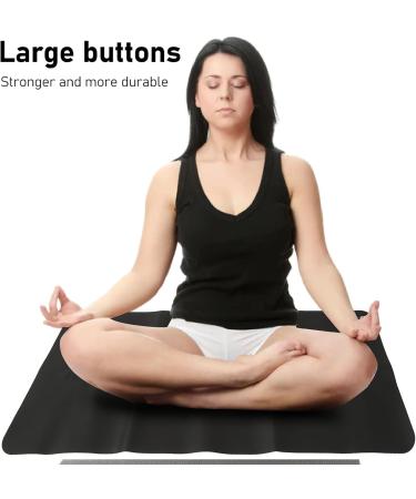 Buy Large Black Equipment Mat 11.81x26.77 Inches - Grounding Yoga & Foot Care for Men & Women - Buy Online on GoSupps.com