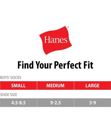 Hanes Boys' No Show Socks 20-Pack - Size 9-2.5 Medium, Assorted Fashion | Super Value Deal - Buy Online on GoSupps.com