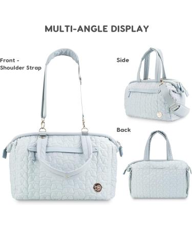 SONARIN Multi-Pockets Baby Nappy Changing Tote Bag - Stylish Large Capacity Travel Diaper Bag in Blue - Buy Online on GoSupps.com
