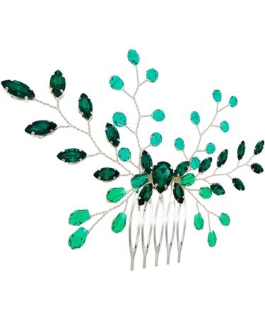 Beaupretty Girl Headpiece bridal headpiece hair jewels for women green hair bridal hair hair for girls hair gems for women bride rhinestones Bridal Hair Accessory - Buy Online on GoSupps.com