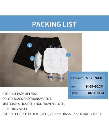 Urine Bag Incontinence Pants Portable Leak Proof Urine Funnel Urine Bag Holder Collection Bag Wearable Leak Proof Urinal System Spill Proof Collector Reusable Male Urine Bag (Size : Medium (69-92cm) - Buy Online on GoSupps.com