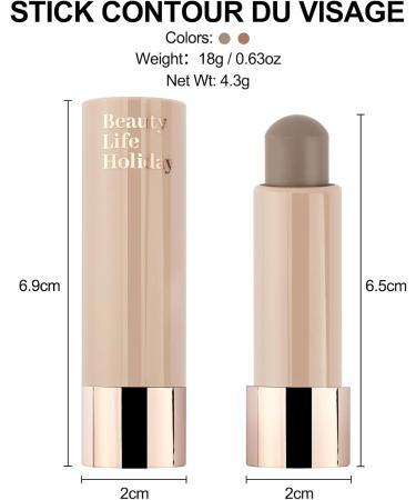 Erinde Bronzer Stick Cr me Bronzante Contouring Maquillage Naturel et Longue Dur e Texture Cr me Facile Estomper Stick Sculptant pour D finir et Illuminer le Visage #02 Bronze - Buy Online on GoSupps.com