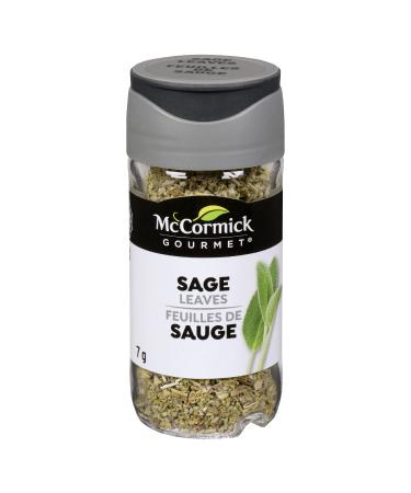 McCormick Gourmet (MCCO3) New Bottle Premium Quality Natural Herbs & Spices Sage Leaves 7g