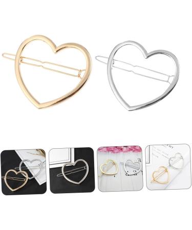 Hair Clip Rhinestone Hair Clip Girls Hair Bows Metallic Hair Clips 4 Pieces Heart Clips Hair Clip Hair Accessories Love Shaped Hair Pins Heart Hair Pins - Buy Online on GoSupps.com